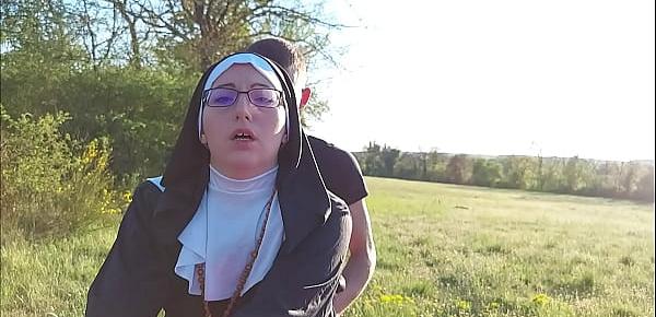  This nun gets her ass filled with cum before she goes to church !!